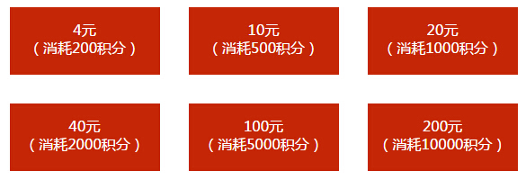 王府井代金券4200元王府井积分兑换券