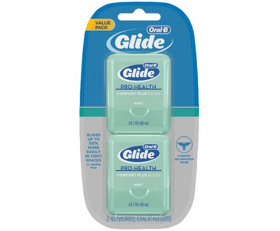 oralb欧乐bglide薄荷味牙线40m2个