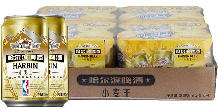 harbin哈爾濱 小麥王啤酒聽裝330ml*6聽*4提