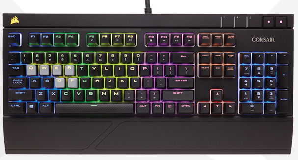 corsair 海盗船 strafe rgb 惩戒者 机械键盘 静音轴