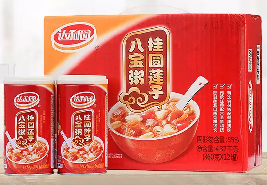 限地区: 达利园 桂圆莲子八宝粥 360g*12罐*2件
