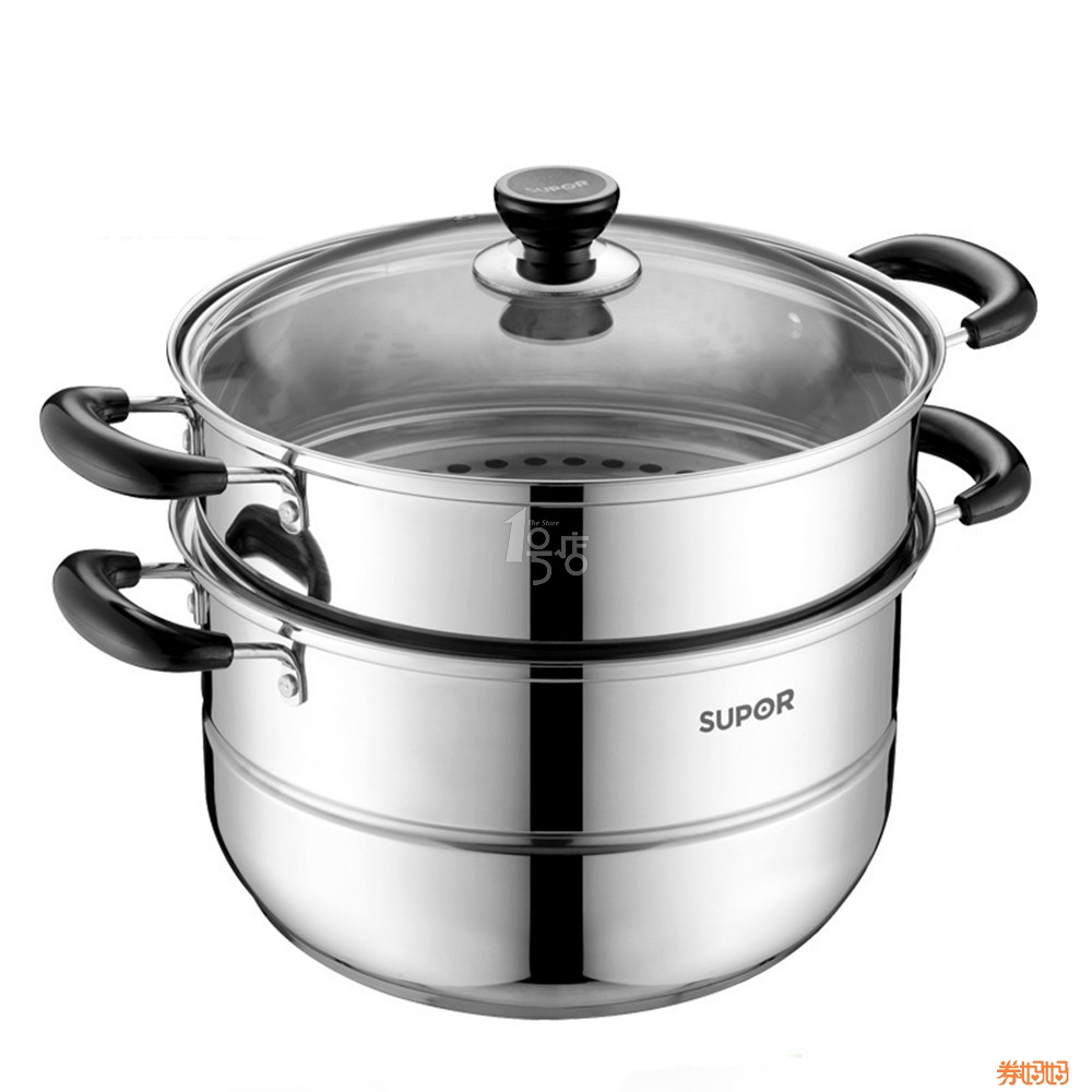 supor 苏泊尔sz26b5 不锈钢双层复底蒸锅 26cm